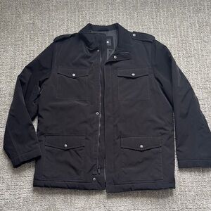 Men's Black Field Jacket - Classic Utility Coat